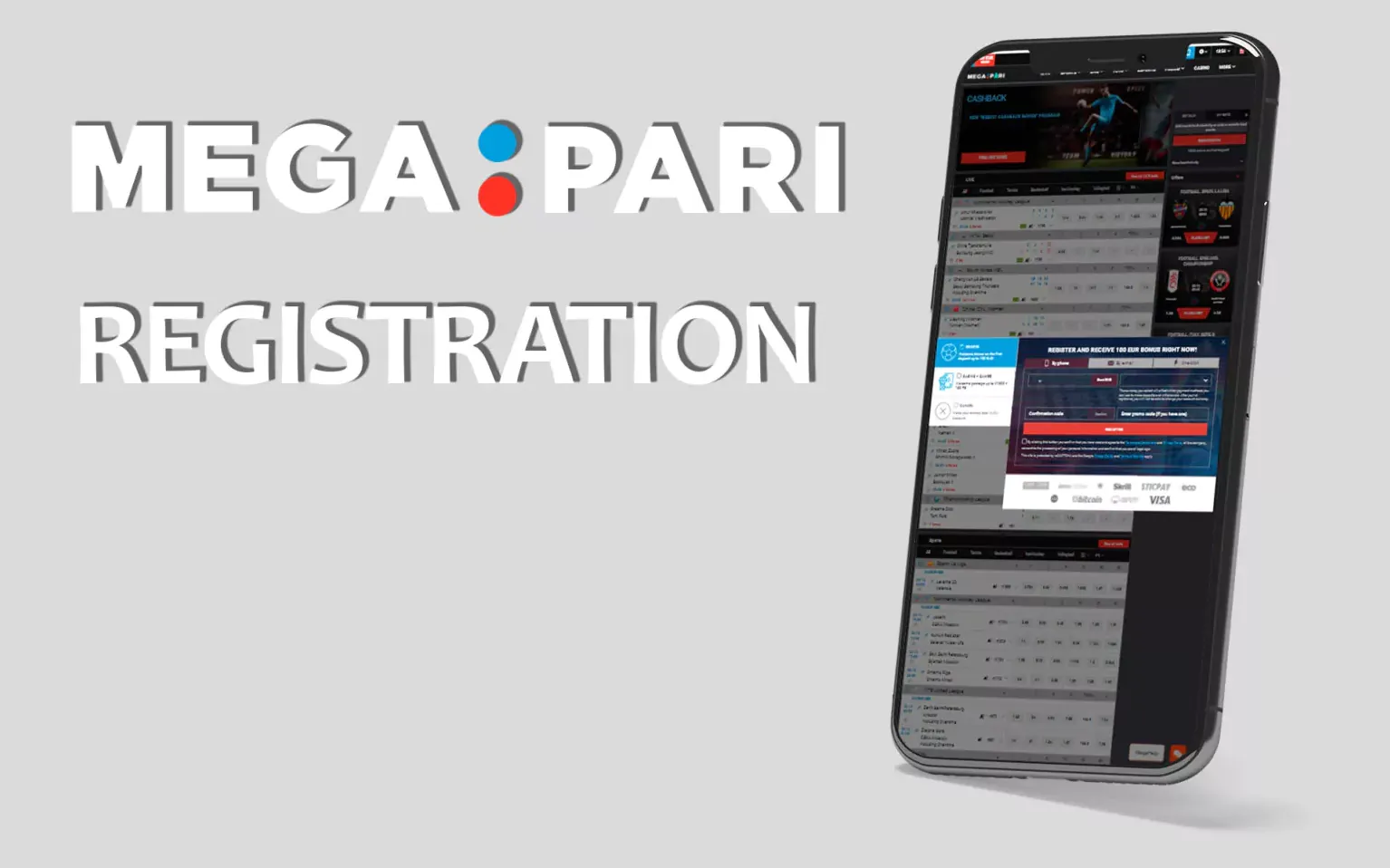 MegaPari Registration on mobile.